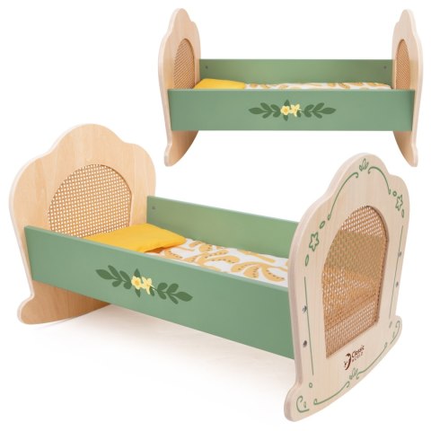 CLASSIC WORLD Drewniana Kołyska Vintage Łóżeczko dla Lalek