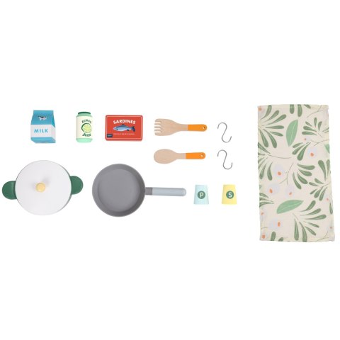 CLASSIC WORLD Drewniana Kuchnia XXL Wielofunkcyjna z Pralką i Akcesoriami