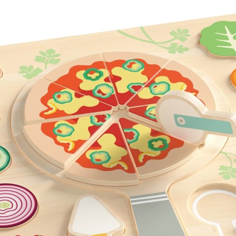CLASSIC WORLD Drewniana Pizza do Krojenia Układanka Warzywa 22 el.