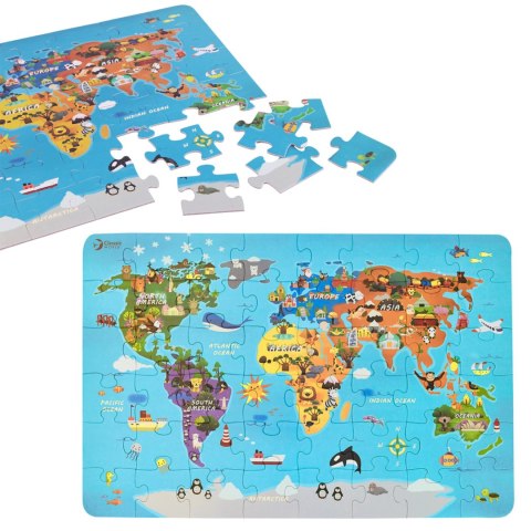 CLASSIC WORLD Puzzle Drewniane Mapa Świata