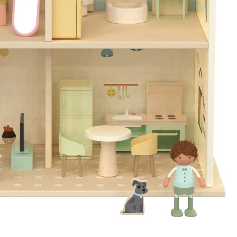 CLASSIC WORLD Wielki Drewniany Domek dla Lalek z mebelkami