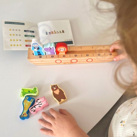 TOOKY TOY Drewniana Układanka Łamigłówki dla Dzieci Noe i Zwierzęta