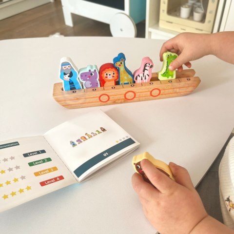 TOOKY TOY Drewniana Układanka Łamigłówki dla Dzieci Noe i Zwierzęta