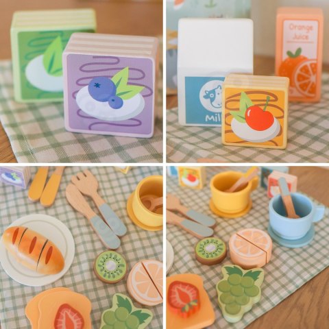 TOOKY TOY Zestaw Piknikowy Owoce do Krojenia Zestaw Śniadaniowy