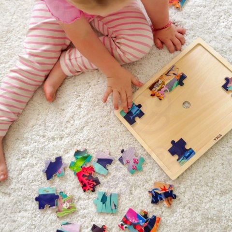 VIGA Drewniane Puzzle Układanka 24 el. Sekrety Morza