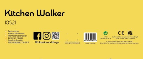 CLASSIC WORLD Drewniana Kuchnia 2w1 Pchacz Odkręcane Koła