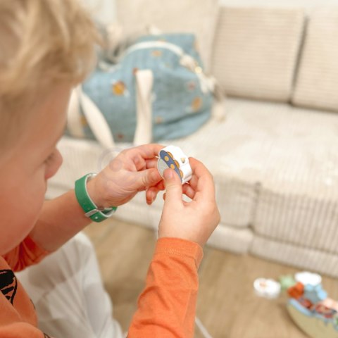 TOOKY TOY Kosmiczny Śpiący Księżyc Balansująca Układanka Drewniana Nawlekanka Montessori Kosmos