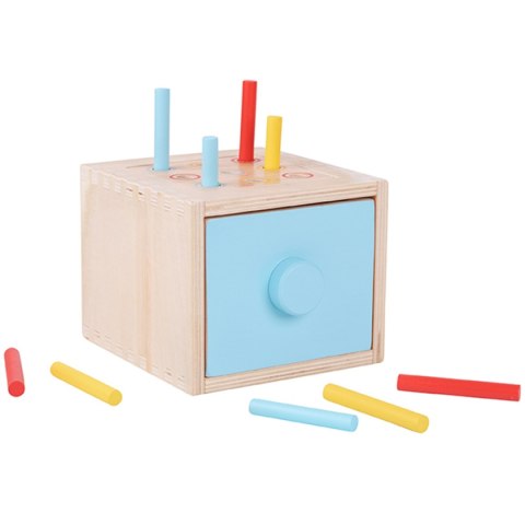 WOOPIE GREEN Drewniana Szuflada Edukacyjna 4w1 Sorter Montessori Gra w Marchewki FSC