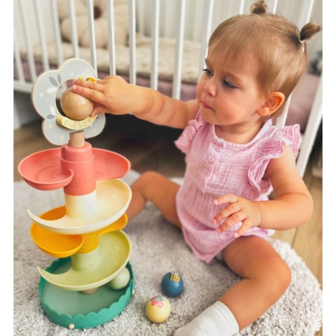 WOOPIE GREEN Drewniany Kulodrom Tor Kulkowy Sensoryczny Edukacyjny 6 el.