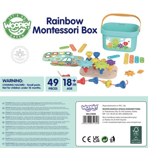 WOOPIE GREEN Konstrukcyjny BOX Motoryczny Montessori 12w1 FSC