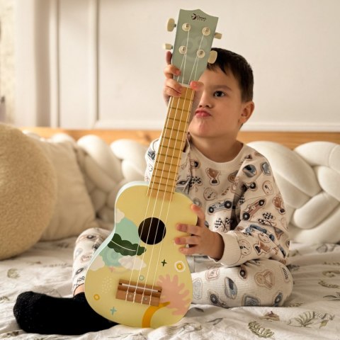 CLASSIC WORLD Drewniane Ukulele Gitara dla Dzieci Niebieskie