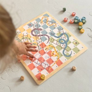WOOPIE GREEN Gry Planszowe Logiczne 2w1 Ludo Chińczyk + Węże i Drabiny
