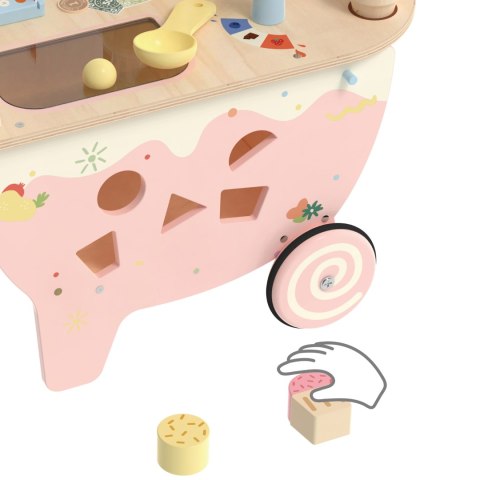 CLASSIC WORLD Drewniana Lodziarnia 3w1 Wózek 40 el.