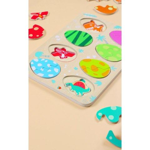 CLASSIC WORLD Drewniana Układanka Jajka Dinozaurów