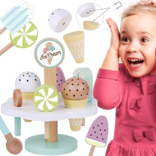 TOOKY TOY Drewniane Lody Magnetyczne na Stojaku