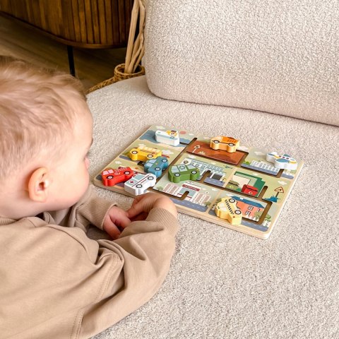 TOOKY TOY Labirynt Drewniany Pojazdy Układanka