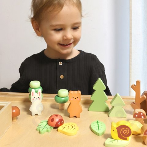 TOOKY TOY Zestaw Leśny Układanka w Stosy Klocki Figurki