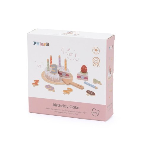 VIGA Drewniany Tort Urodzinowy do Krojenia