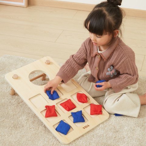 Viga Gra Zręcznościowa 2w1 Kółko i Krzyżyk + Cornhole - Rzut Do celu